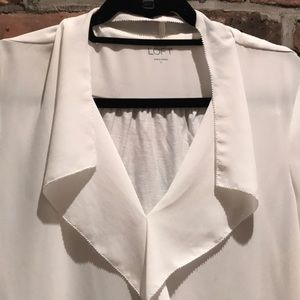 LOFT Tops - LOFT White Flowy blouse L LOFT Tops - LOFT White Flowy blouse L